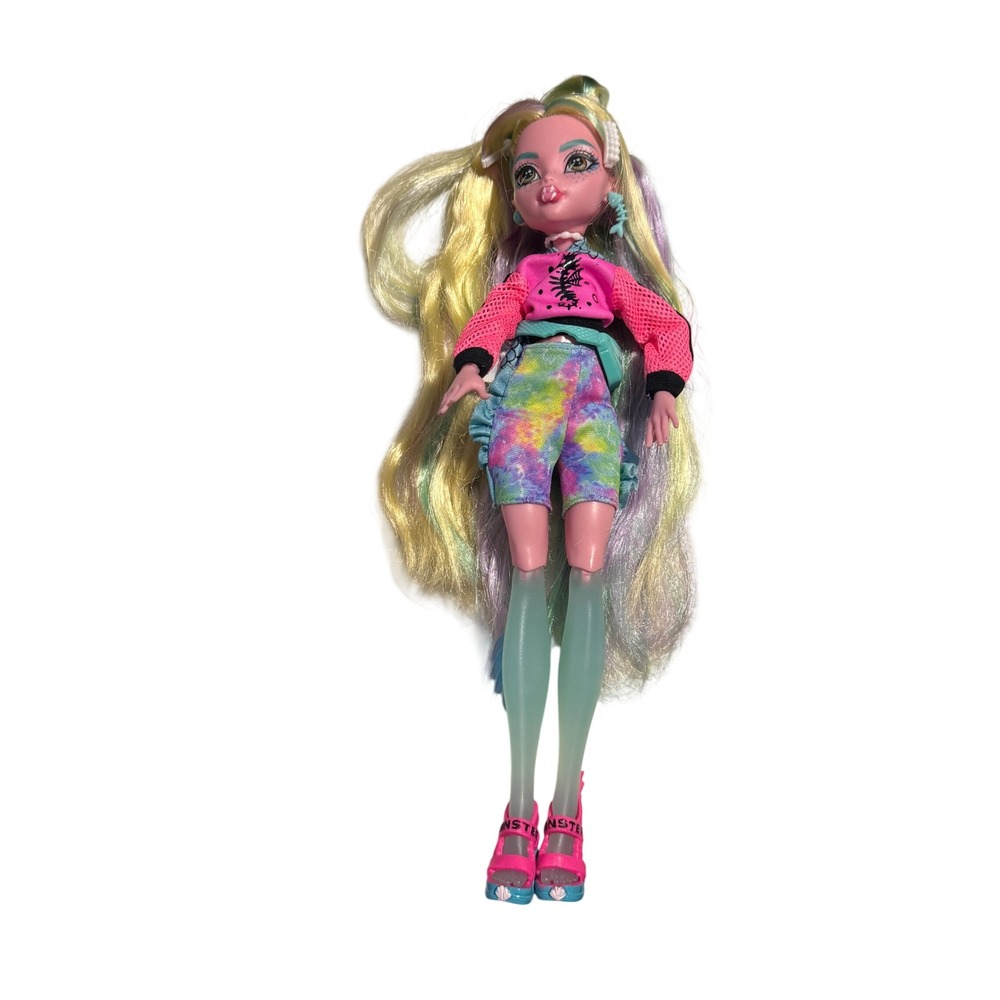 Monster High Ghouls and Ghosts Lagoona Blue Doll Rainbow Tie Dye Outfit‎